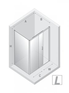 KABINA PRIME 1D PROSTOKĄTNA L 100x80x200 CZYSTE 6mm ACTIVE SHIELD 2.0