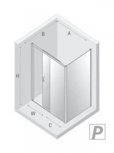 KABINA PRIME 1D PROSTOKĄTNA P 100x70x200 CZYSTE 6mm ACTIVE SHIELD 2.0