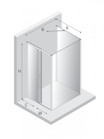 Przejdź do produktu NZ2 KABINA PRIME 1D KWADRATOWA PRZYŚCIENNA L 100x100x200 CZYSTE 6mm ACTIVE SHIELD 2.0
