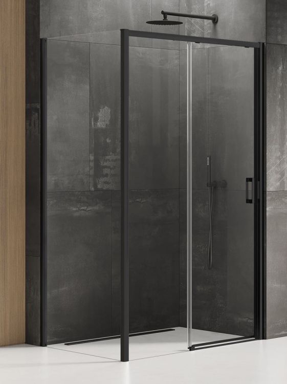 KABINA PRIME BLACK 1D PROSTOKĄTNA L 140x70x200 CZYSTE 6mm ACTIVE SHIELD 2.0