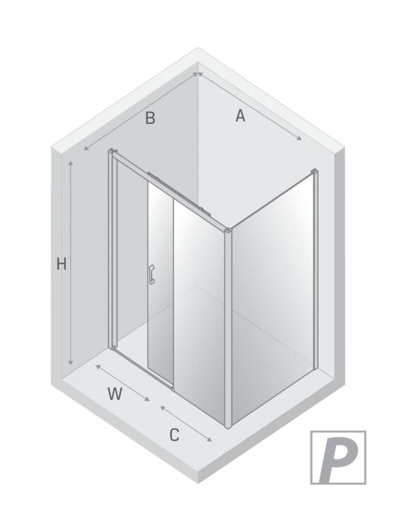 KABINA PRIME BLACK 1D KWADRATOWA P 100x100x200 CZYSTE 6mm ACTIVE SHIELD 2.0