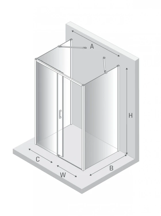 NZ2 KABINA PRIME BLACK 1D PROSTOKĄTNA PRZYŚCIENNA L 140x70x200 CZYSTE 6mm ACTIVE SHIELD 2.0