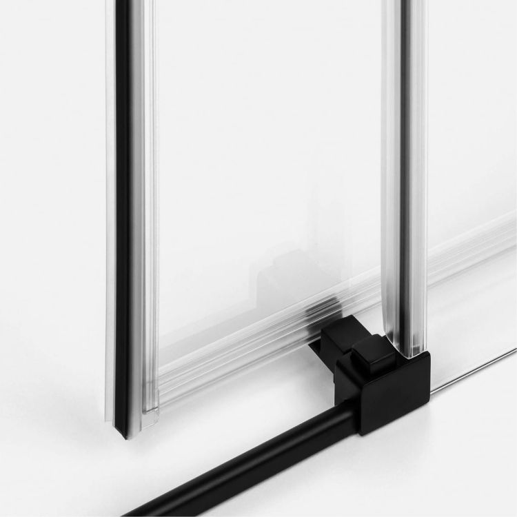 NZ2 KABINA PRIME BLACK 1D KWADRATOWA PRZYŚCIENNA L 100x100x200 CZYSTE 6mm ACTIVE SHIELD 2.0