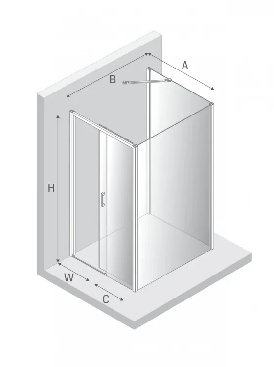 NZ2 KABINA PRIME BLACK 1D KWADRATOWA PRZYŚCIENNA P 100x100x200 CZYSTE 6mm ACTIVE SHIELD 2.0
