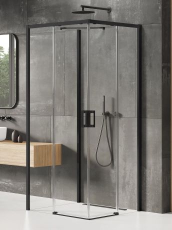 Przejdź do produktu NZ2 KABINA PRIME BLACK 2D PROSTOKĄTNA PRZYŚCIENNA P 70x90x200 CZYSTE 6mm ACTIVE SHIELD 2.0