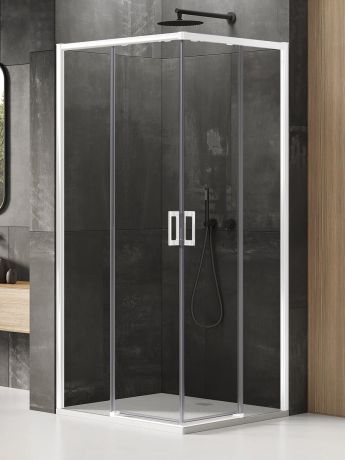 Przejdź do produktu NZ4 KABINA PRIME WHITE 2D PROSTOKĄTNA  80x120x200 CZYSTE 6mm ACTIVE SHIELD 2.0