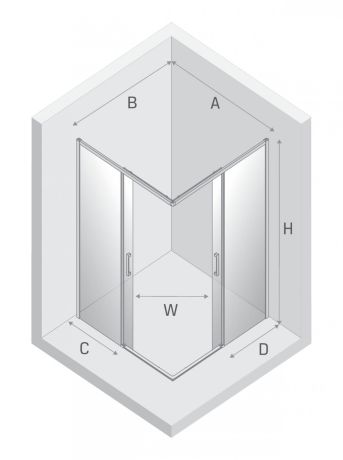 Przejdź do produktu NZ4 KABINA PRIME WHITE 2D PROSTOKĄTNA  100x90x200 CZYSTE 6mm ACTIVE SHIELD 2.0
