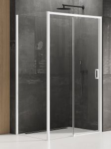 NZ4 KABINA PRIME WHITE 1D PROSTOKĄTNA L 140x90x200 CZYSTE 6mm ACTIVE SHIELD 2.0