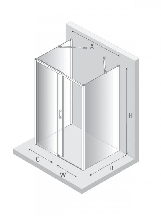 NZ4 KABINA PRIME WHITE 1D PROSTOKĄTNA PRZYŚCIENNA L 100x90x200 CZYSTE 6mm ACTIVE SHIELD 2.0