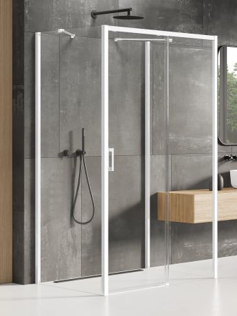 Przejdź do produktu NZ4 KABINA PRIME WHITE 1D PROSTOKĄTNA PRZYŚCIENNA P 160x80x200 CZYSTE 6mm ACTIVE SHIELD 2.0