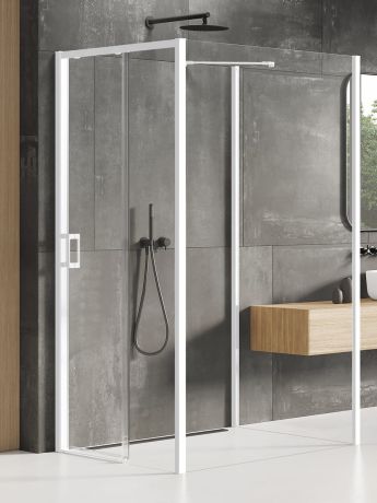 Przejdź do produktu NZ4 KABINA PRIME WHITE 1D PROSTOKĄTNA PRZYŚCIENNA P 110x90x200 CZYSTE 6mm ACTIVE SHIELD 2.0