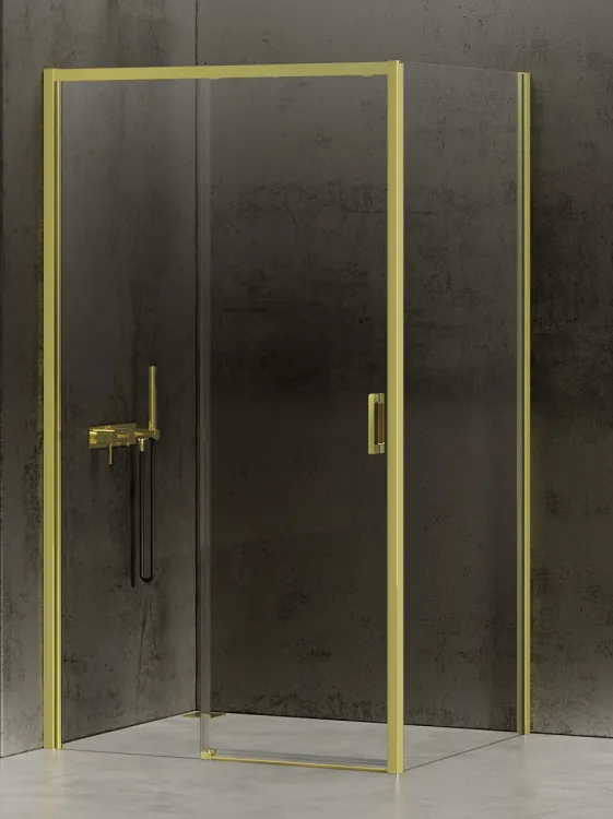 NZ4 KABINA PRIME LIGHT GOLD 1D PROSTOKĄTNA L 100x90x200 CZYSTE 6mm ACTIVE SHIELD 2.0