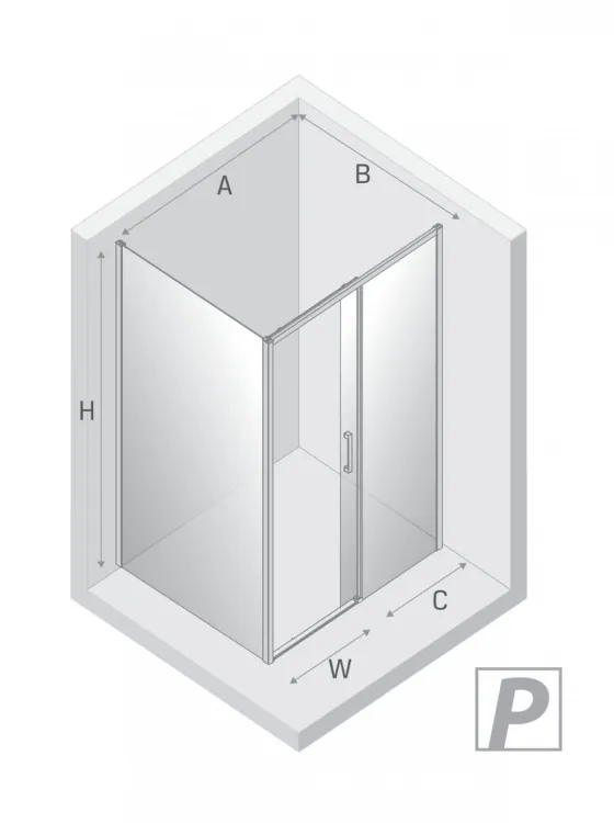 NZ4 KABINA PRIME LIGHT GOLD 1D PROSTOKĄTNA P 100x90x200 CZYSTE 6mm ACTIVE SHIELD 2.0