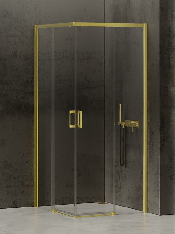 NZ4 KABINA PRIME LIGHT GOLD 2D PROSTOKĄTNA  70x80x200 CZYSTE 6mm ACTIVE SHIELD 2.0