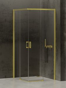 NZ4 KABINA PRIME LIGHT GOLD 2D PROSTOKĄTNA  90x70x200 CZYSTE 6mm ACTIVE SHIELD 2.0