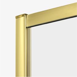 NZ4 KABINA PRIME LIGHT GOLD 2D PROSTOKĄTNA  90x100x200 CZYSTE 6mm ACTIVE SHIELD 2.0