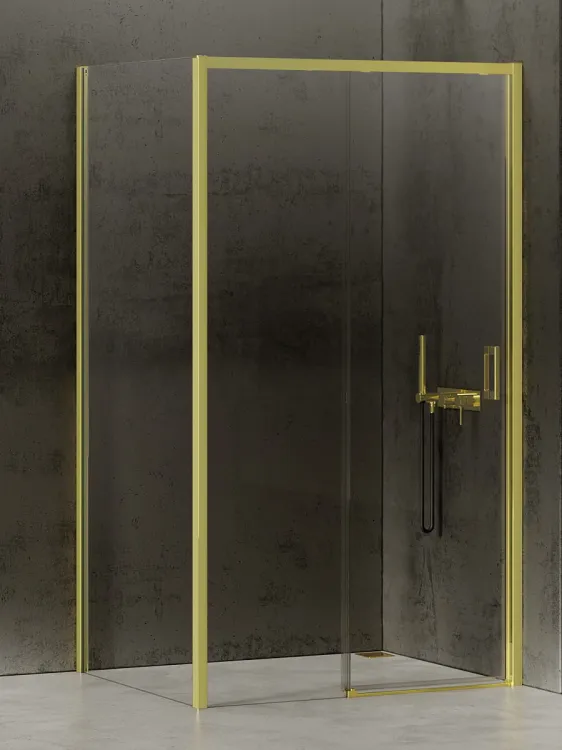 NZ4 KABINA PRIME LIGHT GOLD 1D PROSTOKĄTNA L 100x90x200 CZYSTE 6mm ACTIVE SHIELD 2.0
