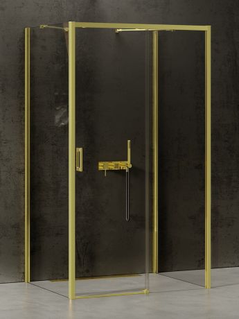 Przejdź do produktu NZ4 KABINA PRIME LIGHT GOLD 1D PROSTOKĄTNA PRZYŚCIENNA P 150x100x200 CZYSTE 6mm ACTIVE SHIELD 2.0