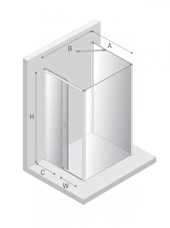 NZ4 KABINA PRIME LIGHT GOLD 1D PROSTOKĄTNA PRZYŚCIENNA L 100x90x200 CZYSTE 6mm ACTIVE SHIELD 2.0