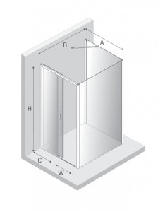 NZ4 KABINA PRIME LIGHT GOLD 1D PROSTOKĄTNA PRZYŚCIENNA L 110x120x200 CZYSTE 6mm ACTIVE SHIELD 2.0