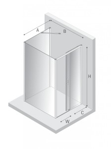 NZ4 KABINA PRIME LIGHT GOLD 1D PROSTOKĄTNA PRZYŚCIENNA P 120x110x200 CZYSTE 6mm ACTIVE SHIELD 2.0