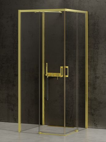 Przejdź do produktu NZ4 KABINA PRIME LIGHT GOLD 2D PROSTOKĄTNA PRZYŚCIENNA P 80x90x200 CZYSTE 6mm ACTIVE SHIELD 2.0