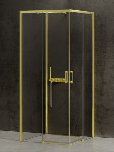 NZ4 KABINA PRIME LIGHT GOLD 2D PROSTOKĄTNA PRZYŚCIENNA P 90x100x200 CZYSTE 6mm ACTIVE SHIELD 2.0