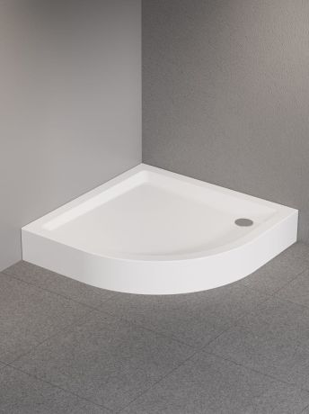 Przejdź do produktu BRODZIK MARRO PÓŁOKRĄGŁY BIAŁY AKRYLOWY 80x80x16