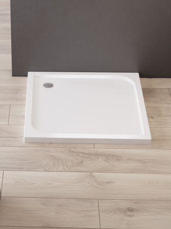 Przejdź do produktu BRODZIK CANTARE KWADRATOWY BIAŁY AKRYLOWY 100x100x6