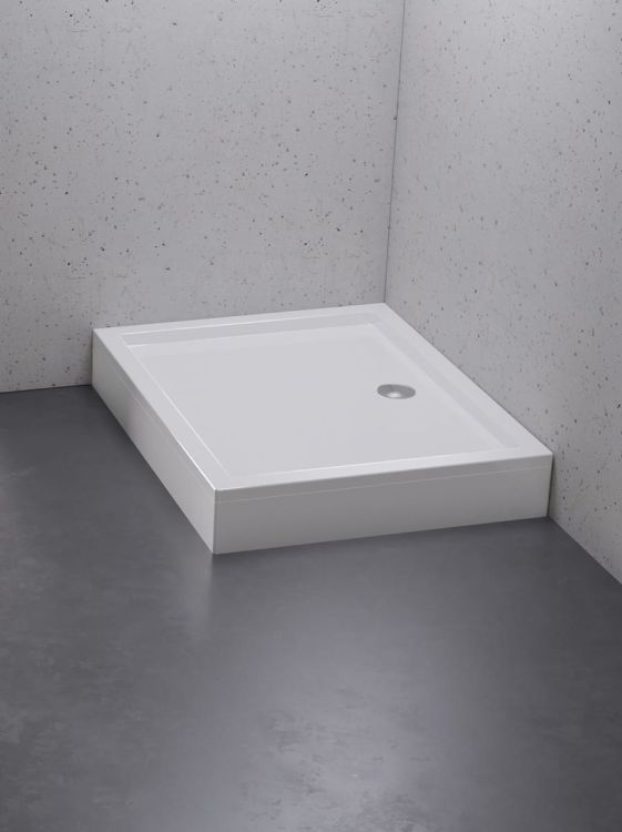 BRODZIK CANTARE PROSTOKĄTNY BIAŁY AKRYLOWY 120x90x15,5