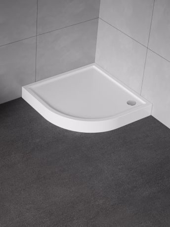 Przejdź do produktu BRODZIK COLUMBUS PÓŁOKRĄGŁY BIAŁY AKRYLOWY 90x90x14