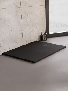 BRODZIK MORI PROSTOKĄTNY CZARNY KONGLOMERATOWY 120x90x3