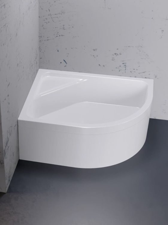 BRODZIK NEW MAXIMA ASYMETRYCZNY L BIAŁY AKRYLOWY 100x80x41