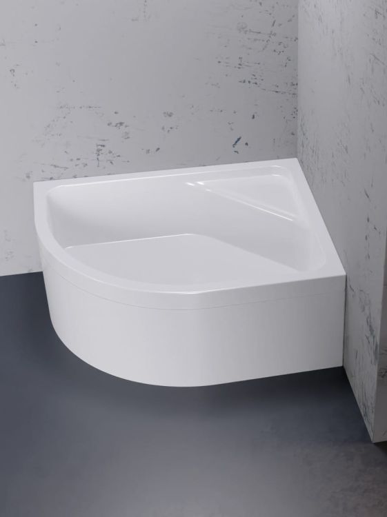 BRODZIK NEW MAXIMA ASYMETRYCZNY P BIAŁY AKRYLOWY 100x80x41