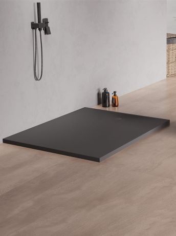Przejdź do produktu BRODZIK NEX SHADE PROSTOKĄTNY ANTRACYT - STRUKTURA KONGLOMERATOWY 120x80x3,5
