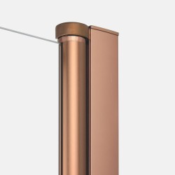 DRZWI WNĘKOWE NEW SOLEO COPPER BRUSHED 2D U 110x195 CZYSTE 6mm ACTIVE SHIELD 2.0