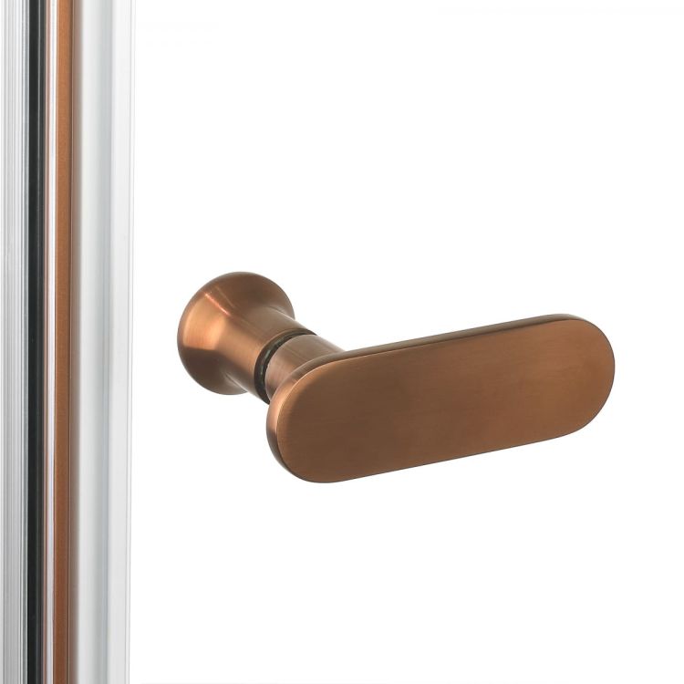 KABINA NEW SOLEO COPPER BRUSHED 2D PROSTOKĄTNA U 80x90x195 CZYSTE 6mm ACTIVE SHIELD 2.0