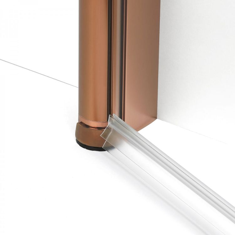 KABINA NEW SOLEO COPPER BRUSHED 2D PROSTOKĄTNA U 120x120x195 CZYSTE 6mm ACTIVE SHIELD 2.0