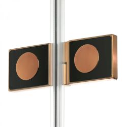 KABINA NEW SOLEO COPPER BRUSHED 1D PROSTOKĄTNA P 80x90x195 CZYSTE 6mm ACTIVE SHIELD 2.0