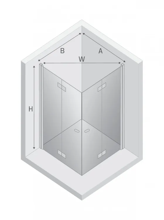 KABINA NEW SOLEO COPPER BRUSHED 2D KWADRATOWA  90x90x195 CZYSTE 6mm ACTIVE SHIELD 2.0