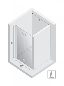 NZ2 DRZWI WNĘKOWE NEW SOLEO GUNMETAL BRUSHED 1D L 80x195 CZYSTE 6mm ACTIVE SHIELD 2.0
