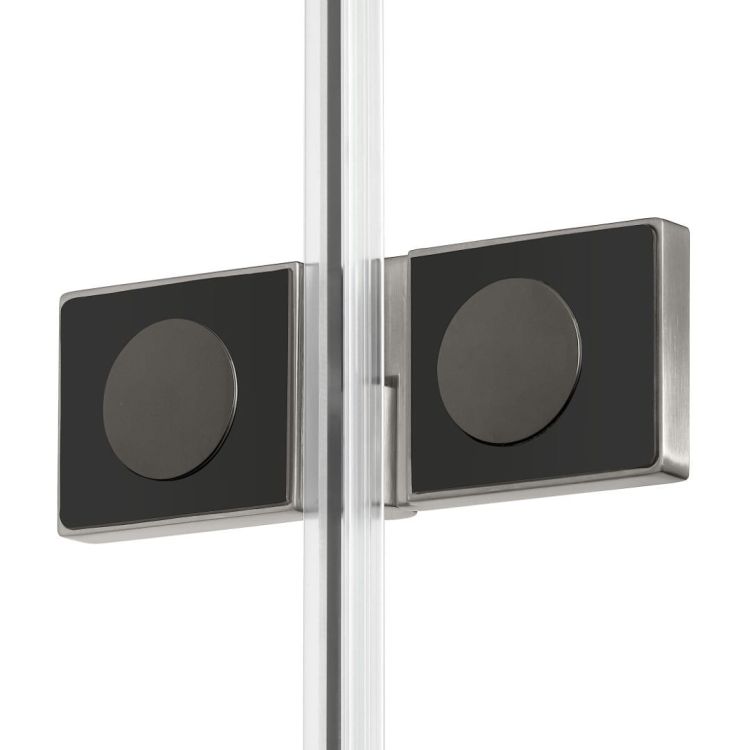 KABINA NEW SOLEO GUNMETAL BRUSHED 1D PROSTOKĄTNA U 90x100x195 CZYSTE 6mm ACTIVE SHIELD 2.0