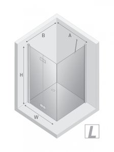 NZ2 KABINA NEW SOLEO GUNMETAL BRUSHED 1D KWADRATOWA L 100x100x195 CZYSTE 6mm ACTIVE SHIELD 2.0
