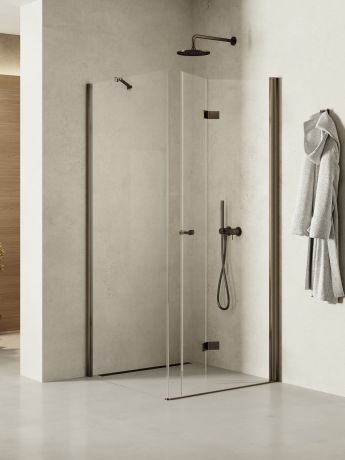 Przejdź do produktu KABINA NEW SOLEO GUNMETAL BRUSHED 1D PROSTOKĄTNA P 80x90x195 CZYSTE 6mm ACTIVE SHIELD 2.0