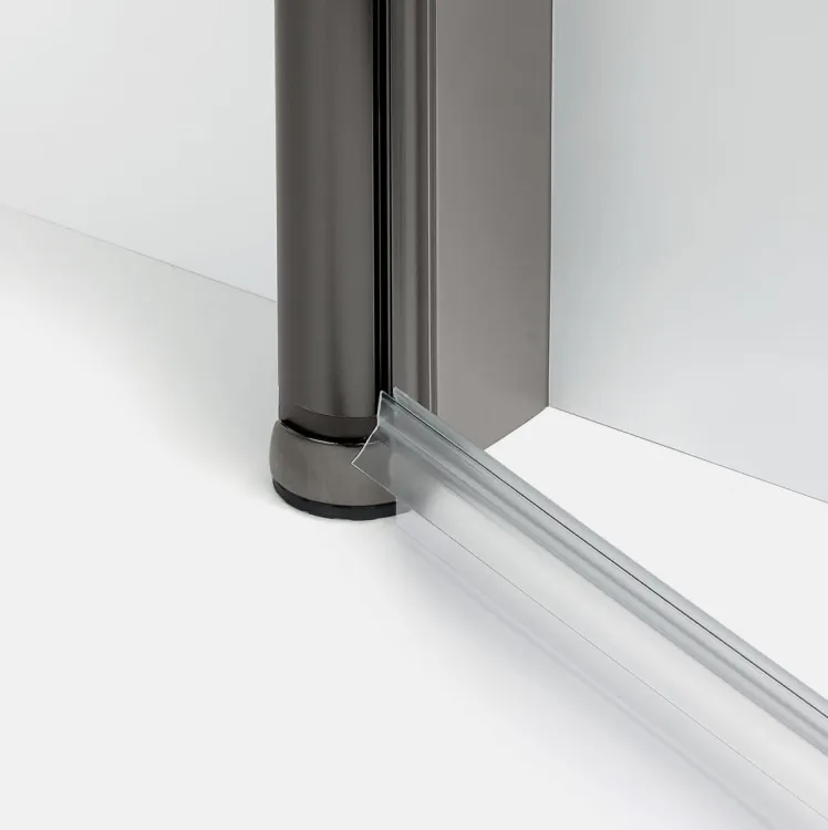 KABINA NEW SOLEO GUNMETAL BRUSHED 1D PROSTOKĄTNA P 80x90x195 CZYSTE 6mm ACTIVE SHIELD 2.0