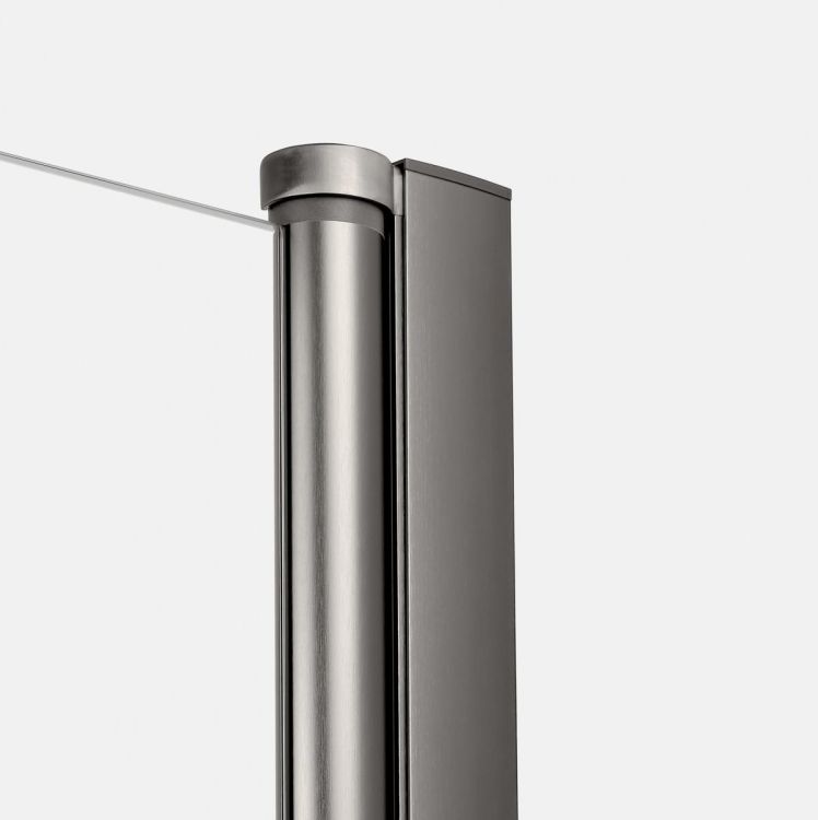 KABINA NEW SOLEO GUNMETAL BRUSHED 1D PROSTOKĄTNA U 120x80x195 CZYSTE 6mm ACTIVE SHIELD 2.0