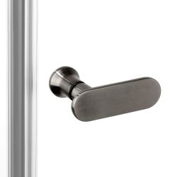 KABINA NEW SOLEO GUNMETAL BRUSHED 1D PROSTOKĄTNA U 120x100x195 CZYSTE 6mm ACTIVE SHIELD 2.0