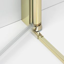 NZ2 KABINA NEW SOLEO LIGHT GOLD 1D PROSTOKĄTNA U 80x110x195 CZYSTE 6mm ACTIVE SHIELD 2.0