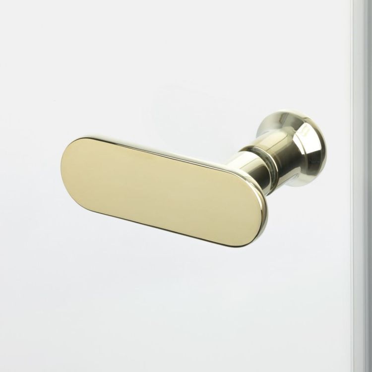 KABINA NEW SOLEO LIGHT GOLD 1D PROSTOKĄTNA U 100x90x195 CZYSTE 6mm ACTIVE SHIELD 2.0