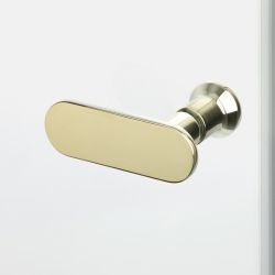 KABINA NEW SOLEO LIGHT GOLD 1D PROSTOKĄTNA U 100x80x195 CZYSTE 6mm ACTIVE SHIELD 2.0